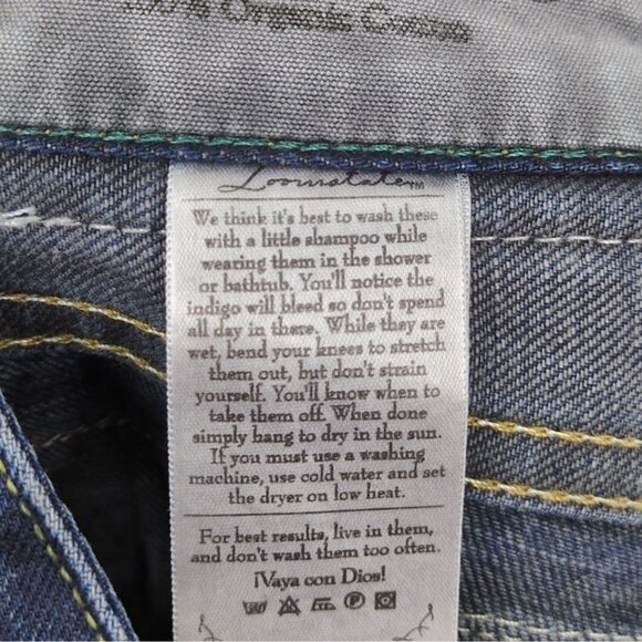 Loomstate Organic Cotton Jeans W31 Dark Wash Button Fly USA Made Eco Minimalist - Picture 6 of 11